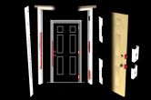 DJArmor Gold EZArmor Combo Kit for Standard Doors